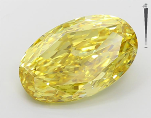 Venta al por mayor 8.38CT SI1 Clarity Loose Lab Grown Fancy Yellow Pendientes de diamantes de corte ovalado IGI Certificado Fabricante Directo - Product Image 1