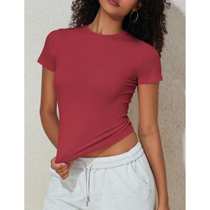 Elegant <b>Women's</b> Summer <b>T</b>-<b>Shirt</b> Soft Knit Breathable Eco-Friendly <b>Slim</b> <b>Fit</b> Lightweight Gentle Stretch Quick Dry - Product Image 6