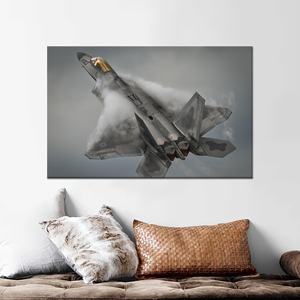 Impresión en lienzo moderna del F-22 Raptor: elegante obra de arte de un avión de combate, lienzo enrollado en 1 pieza - Product Image 1