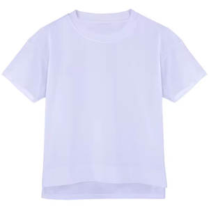 Camiseta de entrenamiento de Yoga para gimnasio con cuello redondo para mujer, tela de punto transpirable de secado rápido 250G, estampado personalizado de tallas grandes para deportes de verano - Product Image 3