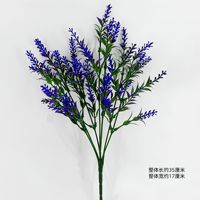 Buket Lavender Buatan Bunga Plastik Palsu untuk Dekorasi Pesta Pernikahan Rumah dan Taman
