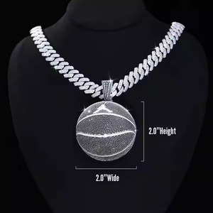 Colgantes y dijes de joyería fina cruzada de estilo cubano con corte redondo VVS diamante chapado en oro helado Hip Hop encanto hecho de plata - Product Image 3