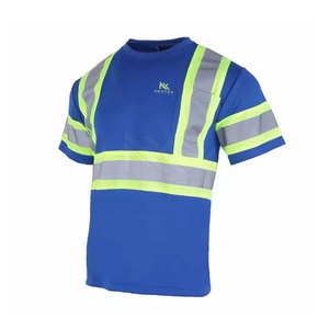 Camiseta de Seguridad para la Construcción, Hecha a Medida en Fábrica, Alta Visibilidad, Transpirable, Certificada CE, Reflectante, de Poliéster para Hombre - Product Image 6