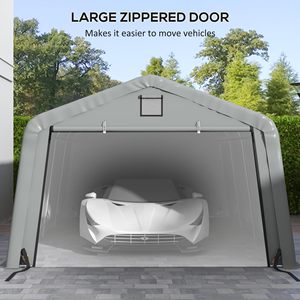 Tente d'auvent de garage portable robuste avec 2 fenêtres de ventilation et grande <span class=keywords><strong>porte</strong></span> <span class=keywords><strong>pour</strong></span> <span class=keywords><strong>voiture</strong></span> camion moto vélo - Product Image 6