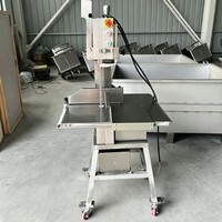 Scie à ruban commerciale pour viande 2,2 kW, scie à os électrique, machine à découper la viande et le poisson congelés