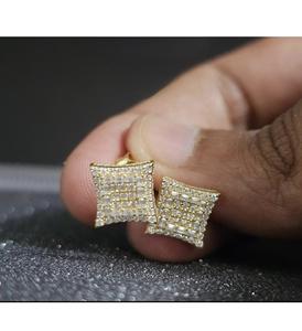 ต่างหูเพชรทองน้ำหนักเบาสวยงามสำหรับผู้หญิง เครื่องประดับระยิบระยับหรูหรา เหมาะสำหรับเป็นของขวัญและสวมใส่ในชีวิตประจำวัน - Product Image 1