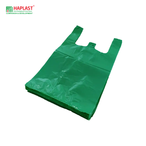 Eco-degradable Gusset camiseta embalaje logotipo personalizado impresión bolsas de plástico al por mayor para supermercado comestibles ambientalmente - Product Image 2