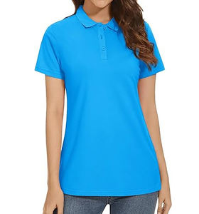 Nouveautés Chemises pour femmes de haute qualité à séchage rapide, confortables, en coton tricoté, décontractées, couleur unie, bouton, manches courtes BD - Product Image 2