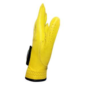 Gants de golf respirants de qualité supérieure avec logo personnalisé Matériau en cuir PU couleur jaune pour le sport et le cyclisme Utilisation manuelle - Product Image 3