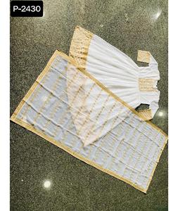 Dernières femmes portent un nouveau Designer pur coton Alia Cut Kurti avec chaîne de broderie travail nouveau Style Anarkali robes Style Kurtis ensemble - Product Image 1