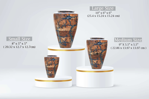 Forma de cono Hecho a mano Mango Madera Cremación Urna Fractal Quema Madera y epoxi Recuerdo para mascotas y humanos - Product Image 2