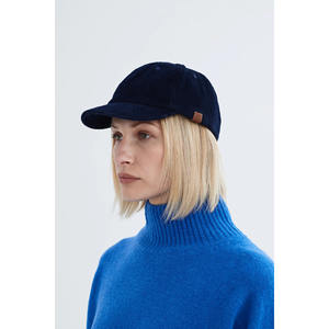 Sombrero de pana de algodón 100% azul marino para mujer, gorra trasera ajustable con forro interior, accesorio de calcetería de moda, talla única TR Made - Product Image 3