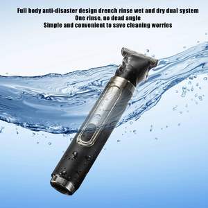 Kit de Afeitado Eléctrico Recargable Inalámbrico 4 en 1 para Hombre, Afeitadora de Espalda Impermeable, Recortadora con Mango Ajustable y Cuchillas de Cerámica para Vello Corporal - Product Image 5