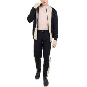 Conjunto de chándal Deportivo Ligero informal de estilo invierno personalizado para hombre Color sólido 100% algodón transpirable a prueba de viento ecológico - Product Image 2