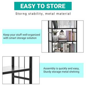 ชั้นเก็บของโลหะประหยัดพื้นที่ชั้นวางจัดระเบียบเหล็กอเนกประสงค์สำหรับห้องครัวห้องนั่งเล่นพื้นที่ซักรีด - Product Image 6