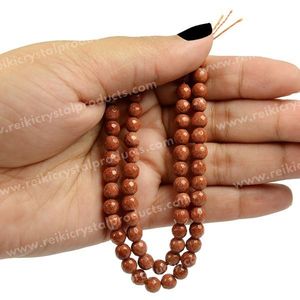 Brown Goldstone Gemstone Loose <b>Beads</b> 6 mm <b>for</b> <b>Jewelry</b> <b>Making</b> Bracelet & Necklace Crafting - Product Image 2