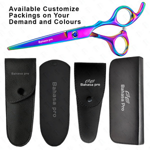 Juego de tijeras profesionales para el cabello de 6,5 pulgadas, tijera alemana multicolor para cortar el cabello de acero inoxidable para peluquería y personal - Product Image 6