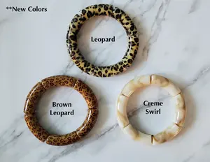 Nueva llegada Retro negro blanco Disco pulsera hecha a mano resina acrílico brazalete arte náutico modelo patrón niñas moda resina - Product Image 6