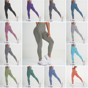 Customized High Waisted Workout Yoga <b>Seamless</b> <b>Leggings</b> for Women Scrunch Butt Gym Wholesales Hot Selling Logo Print 1pc - Product Image 5