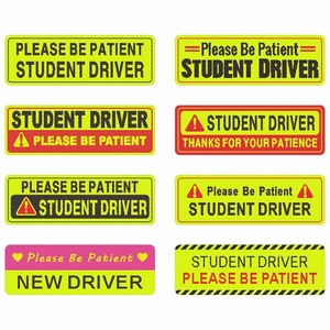 Custom Reflective Magnetic <b>Car</b> <b>Decal</b> for Student Driver-Glossy Finish Customizable Size & Logo Free Design Proof - Product Image 3
