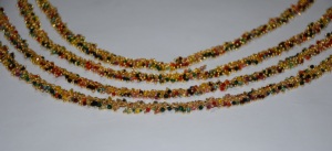 Chaîne de chapelet de perles Hydro de quartz multiples enveloppées de fil plaqué or de qualité supérieure, chaîne de perles de chapelet épais pour la recherche de bijoux - Product Image 6
