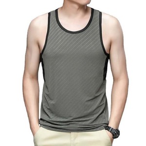 High Street Style Sports Vest Singlet T-Shirt Men's Clothing <b>Compression</b> Workout Tank Tops Summer Wear Breathable - Product Image 3