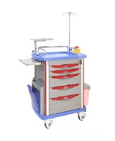 Chariot mobile d'utilisation d'urgence de chariot d'hôpital de style industriel