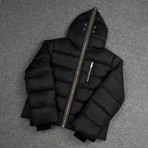 Customized <b>Canvas</b> Puffer <b>Jacket</b> with Your Logo and Design Hooded High Street Style - Product Image 5