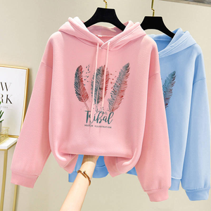 <b>Women's</b> Casual Long Sleeve Hoodies Sweatshirts Trendy Drawstring Hooded Pullover <b>Tops</b> for Spring Autumn <b>Winter</b> - Product Image 1
