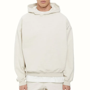 Sweats à capuche en coton pour hommes en gros, automne, 300 GSM, prix d'usine, qualité supérieure, confortables, doux, chauds, brodés, surdimensionnés - Product Image 1