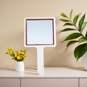 Espejo de Mano Elegante, Espejo de Vanidad Personal Duradero y con Estilo para Uso Diario, Maquillaje y Viajes, Fácil de Sostener con Agarre - Product Image 6