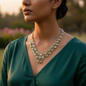 Argent 925 # Cristal # # Collier #   avec pierre précieuse citrine pour bijoux de déclaration pour femmes - Product Image 2