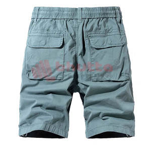 Nouvelle mode 100% coton décontracté Cargo hommes Shorts avec coupe décontractée cordon de serrage réglable taille séchage rapide - Product Image 2