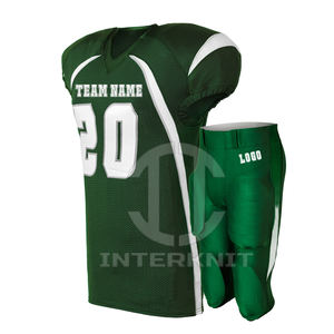 Uniformes de football américain pour adultes de haute qualité, imprimés, grandes tailles, lettres unies, manches courtes, personnalisables sur le devant, tenue d'entraînement pour équipe - Product Image 5