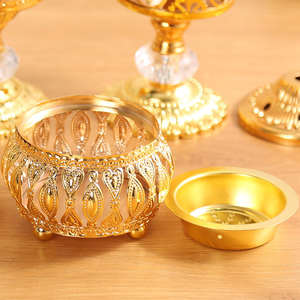 Qian Hu Luxury Eco-friendly Indian Incense Bakhoor <b>Burner</b> Set 2025 New Arrival Sandalwood <b>Oil</b> Aroma Islamic Religious Vintage - Product Image 4