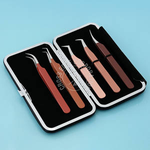 Wholesale Fiber Tip Eyelash Extension Tweezer 90 degree Mega Volume Boot Lightweight Curved Classic Isolation Lash <b>Tool</b> - Product Image 1