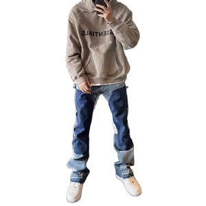 Jeans en denim évasés décontractés peints à la main de charpentier vintage pour hommes de haute qualité personnalisés - Product Image 3