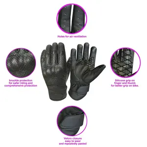 Gants de course en cuir d'hiver à prix avantageux, gants de moto coupe-vent - Product Image 5