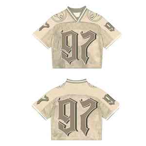 เสื้อเจอร์ซีย์ฟุตบอลผู้ชายสไตล์อเมริกันสไตล์วินเทจขนาดใหญ่แห้งเร็ว - Product Image 6