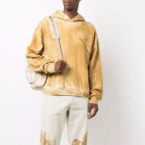 Vente directe d'usine, logo personnalisé, sweat-shirt à capuche en molleton uni pour homme, lavage à l'acide, respirant, écologique, coupe ample, meilleure qualité, prix bas - Product Image 6