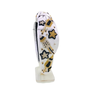 Trendy Handmade Beaded New Year 2026 Headband Customizable Party <b>Hair</b> <b>Accessory</b> Elegant Holiday Gift Idea for Women and Girls - Product Image 6