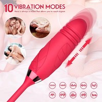 Consoladores telescópicos de diseño silencioso 3 en 1, varita con forma de rosa, vagina femenina, vibradores de succión de rosa para mujer