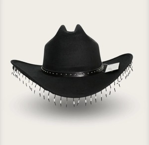 Sombrero Vaquero de Lona de Lujo con Banda Tribal |   Sombrero de Moda Casual Hecho a Mano para Exteriores |   Fabricante OEM ODM - Product Image 1