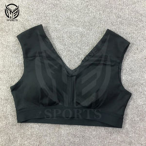 Soutien-gorge de sport pour femmes avec logo personnalisé Soutien-gorge de sport sans couture côtelé respirant et élégant - Product Image 1