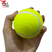 2023 nouveau caoutchouc couineur de balle de Tennis avec logo personnalisé avec sifflet à l'intérieur en tissu feutre pour le jeu de chiot anti-stress