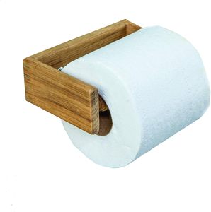 Teak Toilet <b>Tissue</b> Rack Wooden Toilet <b>Paper</b> Holder, 5-inch Bathroom Rounded Toilet <b>Paper</b> Roll Holder - Product Image 5