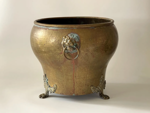 Pot de fleurs de jardin tendance personnalisé en aluminium plaqué or poli, décoration de sol pour la maison, jardinières de mariage - Product Image 1