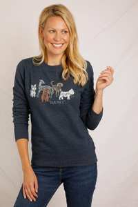 Sudadera Deportiva de Invierno para Mujer, Color Azul Marino, Personalizada al por Mayor, 100% Algodón Suave al Tacto, con Mangas Largas y Tela de 400g - Product Image 3