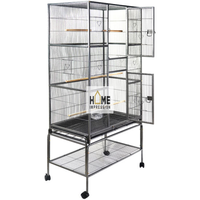Cage métallique de luxe pour les oiseaux, accessoire pour animaux domestiques, grand gabarit, cage à oiseau, modèle de créateur, maille métallique Antique, vente en gros
