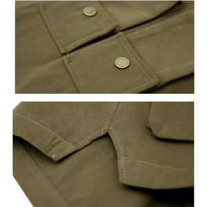 Pantalones cortos cargo multibolsillo de forro polar de algodón pesado personalizados para hombre al por mayor - Product Image 6